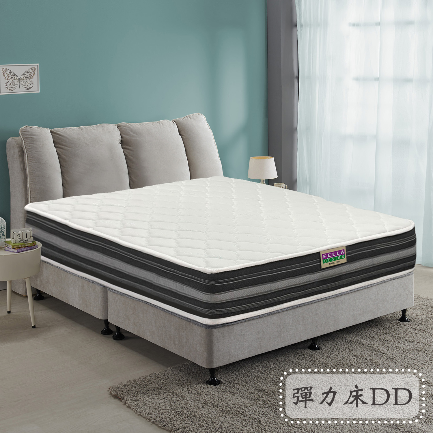 彈力床-硬護邊<br>軟○●○○○○○硬 彈力床-硬護邊<br>軟○●○○○○○硬